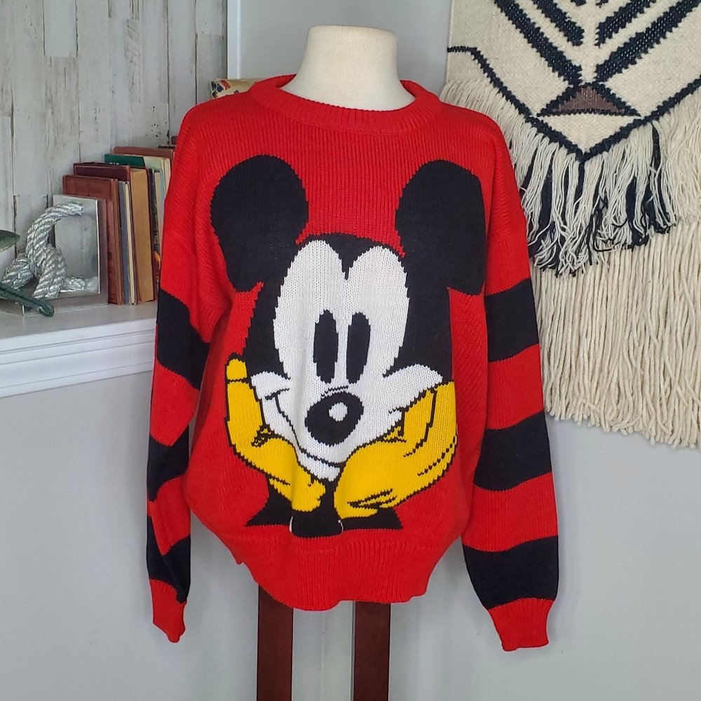 Vintage 90's Mickey Mouse Sweater NWOT Disney L